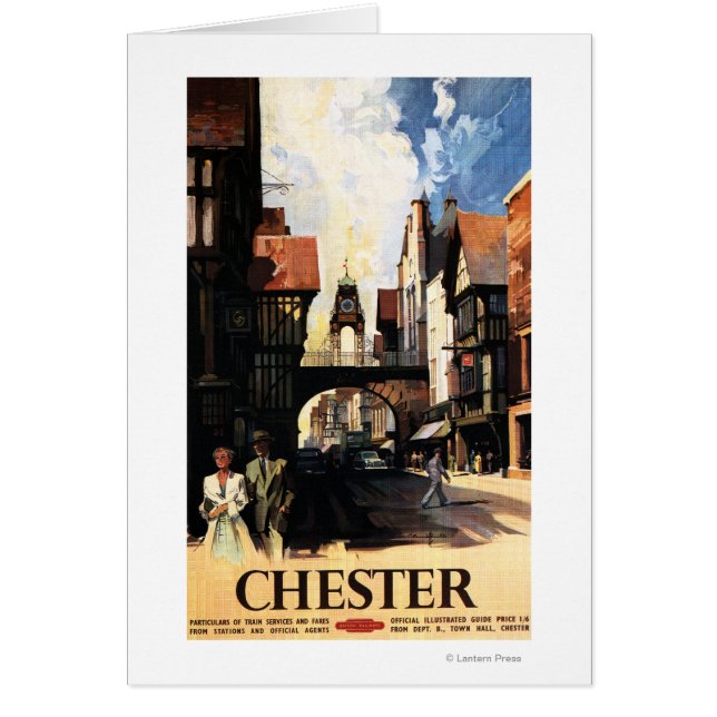 Cartão Street View com Casal e Tower Clock Rail (Frente)