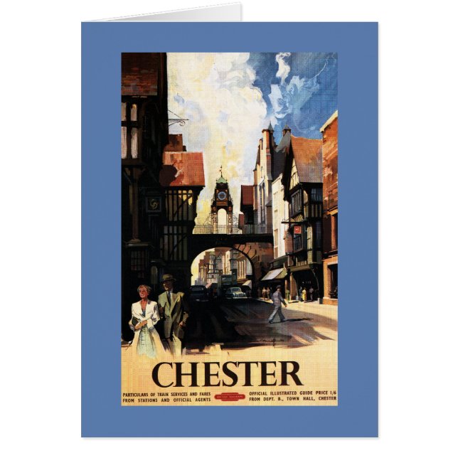 Cartão Street View com Casal e Tower Clock Rail (Frente)