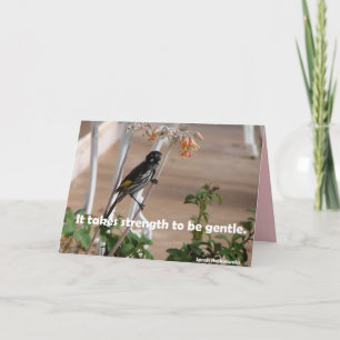 Cartão Strength To Be Gentle Australian Honeyeater Card