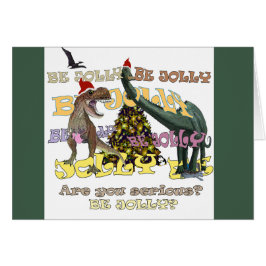 Cartão Stressful Holiday Dinosaurs