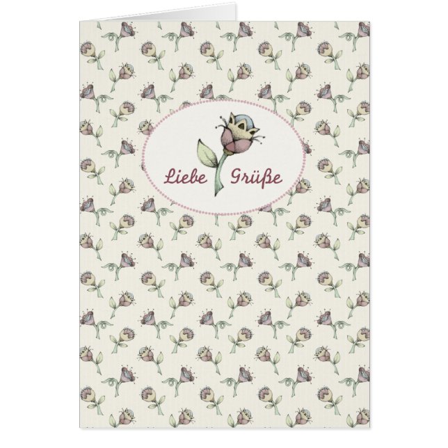 Cartão Streublümchen mim Liebe Grüße (Frente)