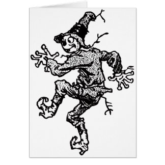 Cartão Striding do espantalho