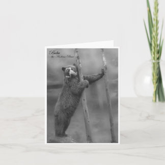 Cartão Strike a Pose - Bubu, B&W Notecard