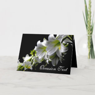 Cartão String of White Lily/Your Occasion Greeting Card
