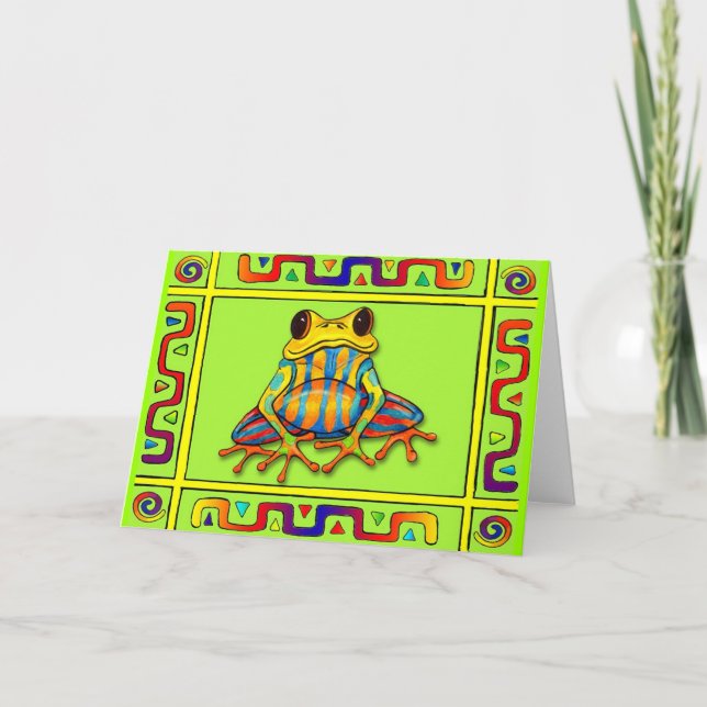 Cartão Striped Tree Frog (Frente)