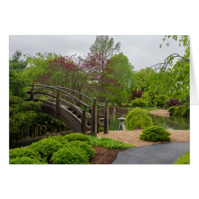 Cartão Stroll de Jardim Nublado (Frente horizontal)