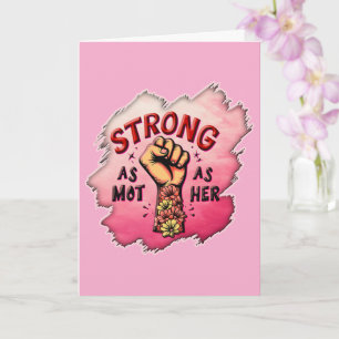 Cartão Strong as a Mother – Floral Empowerment Art