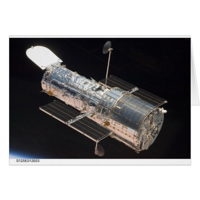 Cartão STS-125 Atlantis Hubble (Frente Horizontal)