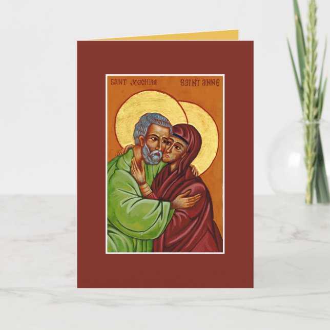 Cartão Sts Anne & Joachim Blank Greeting/Prayer Card (Frente)