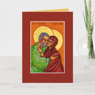 Cartão Sts Anne & Joachim Blank Greeting/Prayer Card