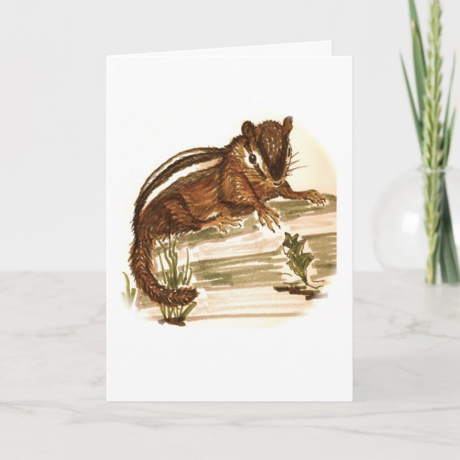 Cartão Stubby the Chipmunk Birthday Card (Frente)