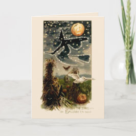 Cartão Study the Stars on Halloween Night- Card