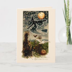 Cartão Study the Stars on Halloween Night- Card