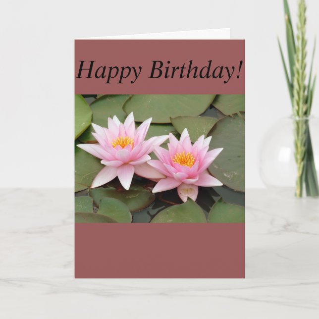 Cartão Stunning Waterlily Greeting Card (Frente)