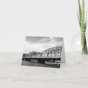 Cartão Sturgeon Bay Steel Bridge Black and White