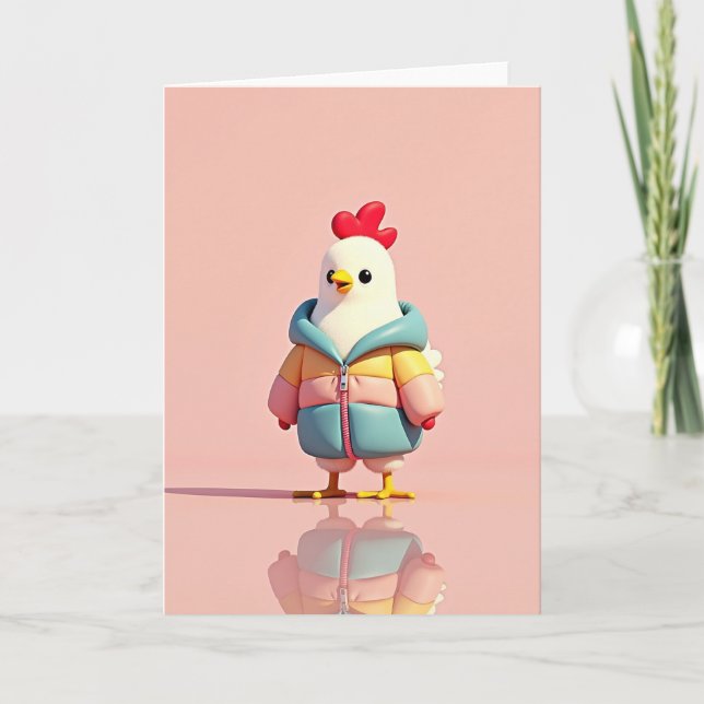 Cartão Stylish Little Bird Friend Card (Frente)