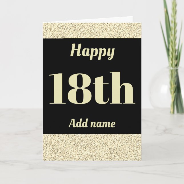 Cartão Stylish personalised happy birthday 18th (Frente)