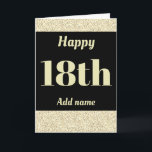 Cartão Stylish personalised happy birthday 18th<br><div class="desc">Stylish pretty personalised happy birthday card</div>