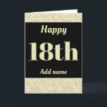 Cartão Stylish personalised happy birthday 18th<br><div class="desc">Stylish pretty personalised happy birthday card</div>