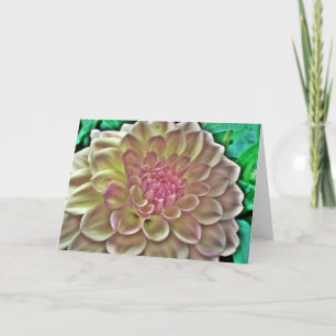 Cartão Stylized Dahlia