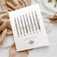 Sua Cinza de logotipo velas comerciais Feliz anive