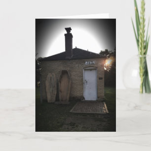 Cartão "Sua Coffin Aguarda" Hallowe'en Card
