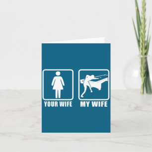 Cartão Sua esposa minha esposa cônjuge marido 8 bola bilh
