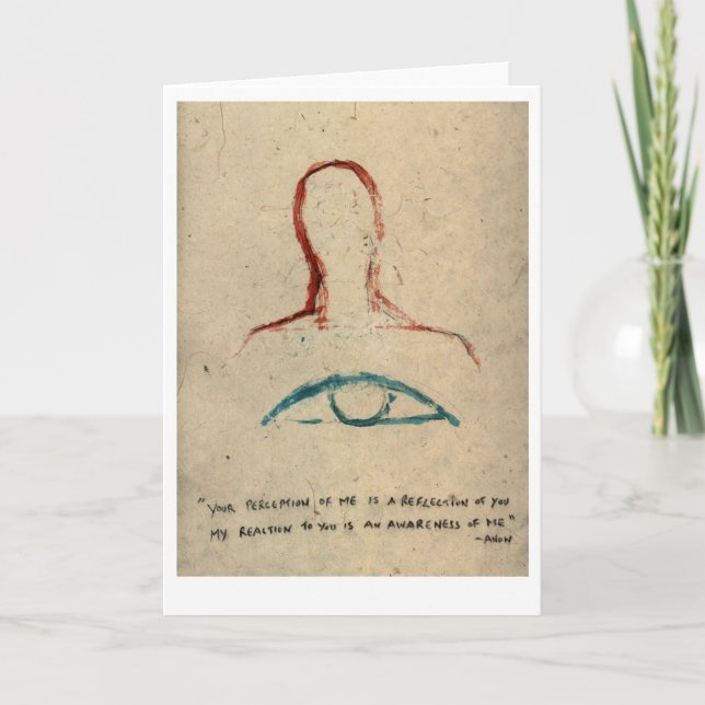 Cartão Sua percepção de mim é um reflexo de você. (Frente)