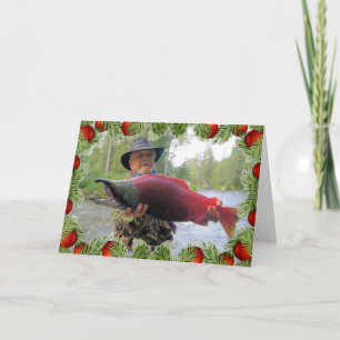 Cartão Sua própria foto de pesca personalizada