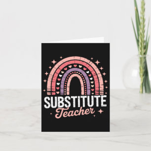 Cartão Sub-Professora Mulheres Na Semana De Volta À Subst