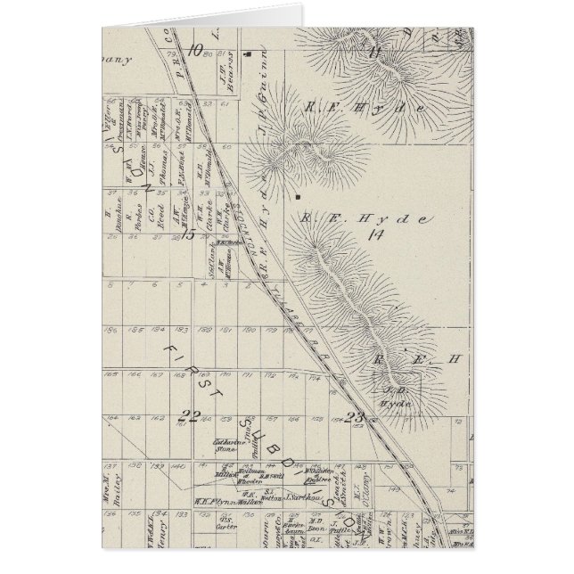 Cartão Subdivisões Pioneer Land Co (Frente)