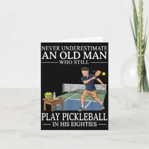 Cartão Subestimar o Velho Jogar Pickleball Anos Oitenta