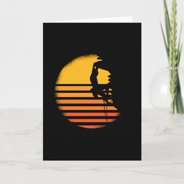 Cartão Subida de Rocha Vintage (Frente)