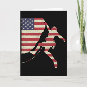 Cartão Subida Patriótica da Bandeira Americana de 4 de Ju