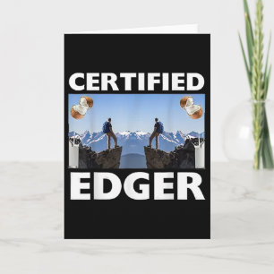 Cartão Subidor de Bordas Certificado Engraçado Especifica
