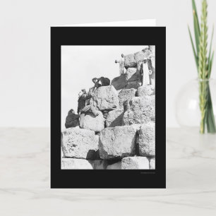 Cartão Subindo a Pirâmide do Excelente no Egito em 1870