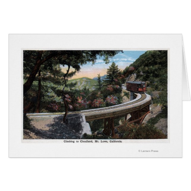 Cartão Subindo para a Vista de Nuvens (Frente Horizontal)