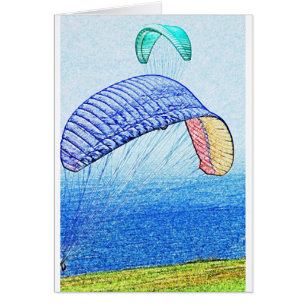 Cartão Subir do parapente
