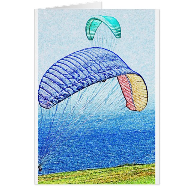 Cartão Subir do parapente (Frente)