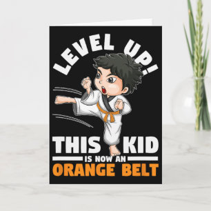 Cartão Subiu de Nível Este Garoto Agora É Um Karate Faixa