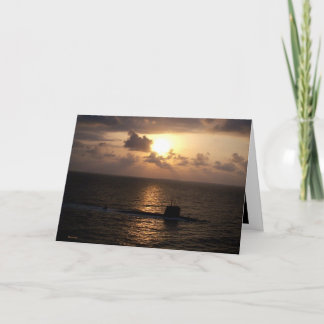 Cartão Submarine And Sunset