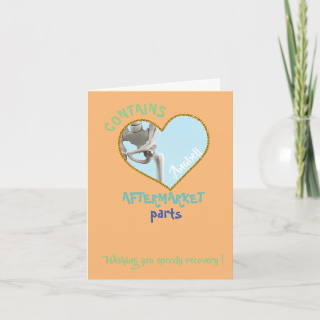 Cartão Substituição do quadril engraçado presente de ciru (Frente)