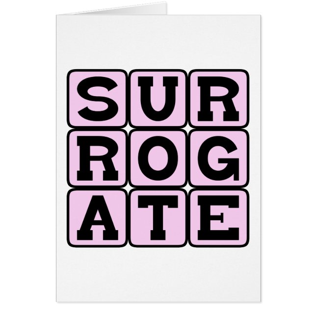 Cartão Substituto, suplente ou Suporte-Em (Frente)