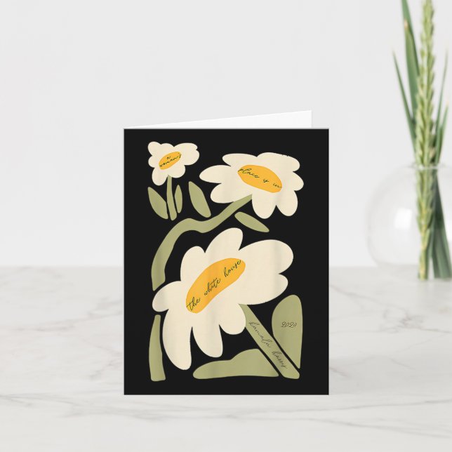 Cartão Subtle Flower Kamala Harris Boho Floral (Frente)