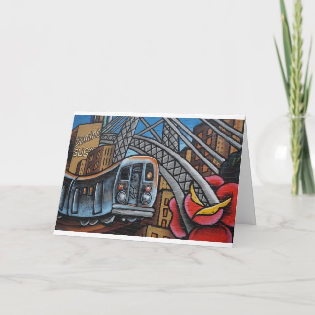 Cartão Subway train urban graffiti art card (Frente)