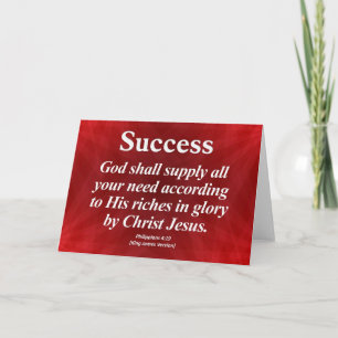Cartão Success Philippians 4:19