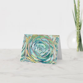 Cartão Succulent Echeveria imbricata greeting card