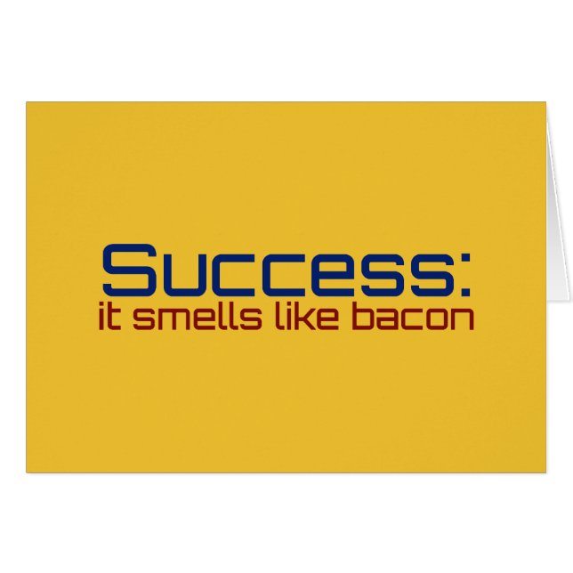 Cartão Sucesso: Cheira como o bacon (Frente Horizontal)