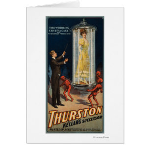 Cartão Sucessor de Thurston Kellar - mulher na água