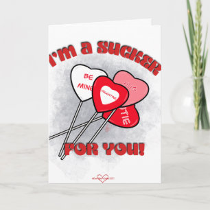 Cartão Sucker for You Dia de os namorados Card